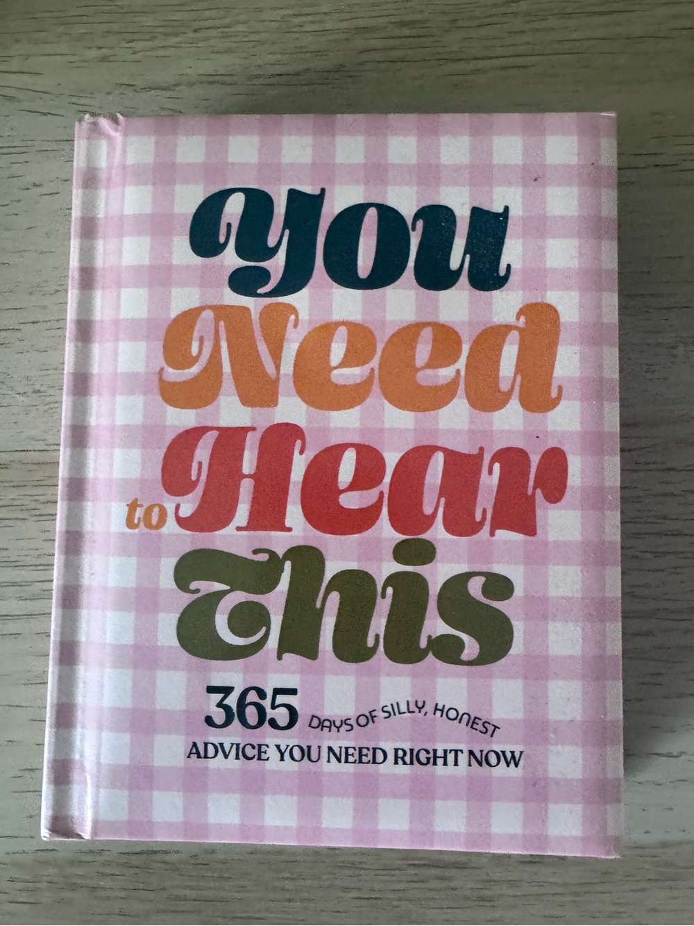 You Need to Hear This - Pink Gingham Coffee Table Book